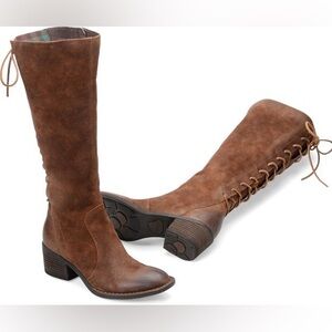 Born Azurite Brown Suede Boots in Tobacco Size 8.5